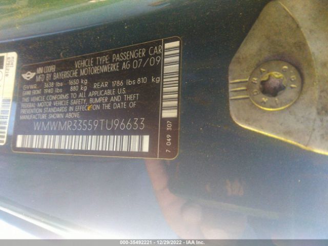 WMWMR33559TU96633 Mini COOPER CONVERTIBLE
