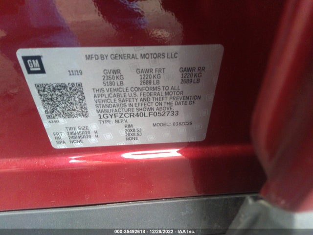 2020 Cadillac XT4, VIN: 1GYFZCR40LF052733