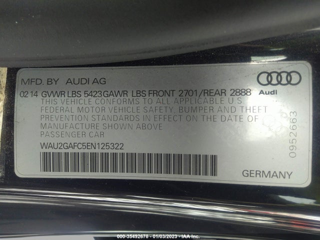 Audi A7 3.0 Prestige 2014 WAU2GAFC5EN125322 Image 9