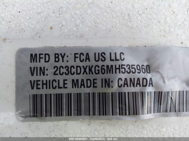 2C3CDXKG6MH535960 Dodge Charger Police