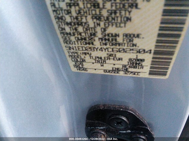 2000 NISSAN XTERRA XE/SE VIN: 5N1ED28Y4YC602504