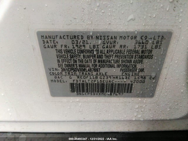 2021 Nissan Kicks, VIN: 3N1CP5DVXML487697