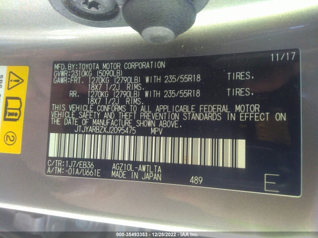 JTJYARBZXJ2095475 Lexus Nx Nx 300