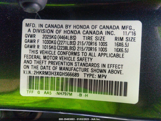 Honda CR-V LX 2016 2HKRM3H3XGH566689 Image 10