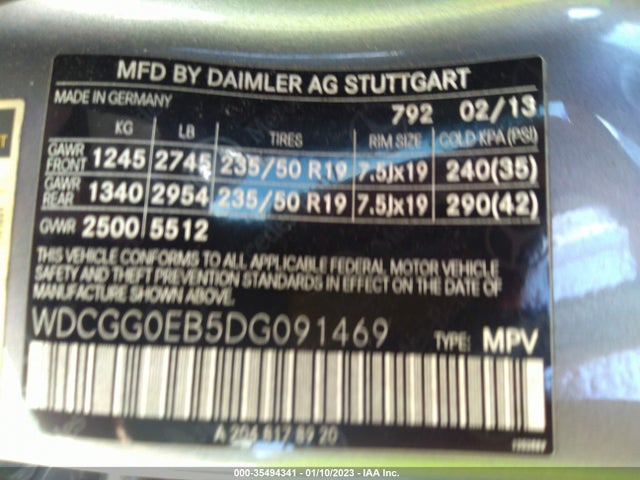 2013 MERCEDES-BENZ GLK-CLASS GLK 250 BLUETEC VIN: WDCGG0EB5DG091469