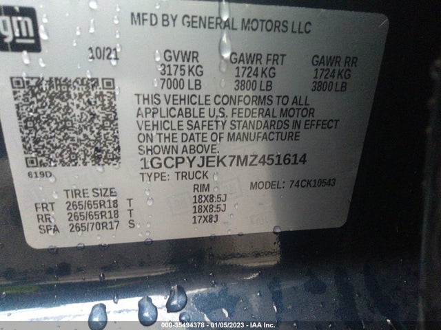 Chevrolet Silverado 1500 Lt 2021 1GCPYJEK7MZ451614 Image 9