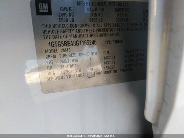 1GTG5BEA8G1165246 GMC Canyon 2wd