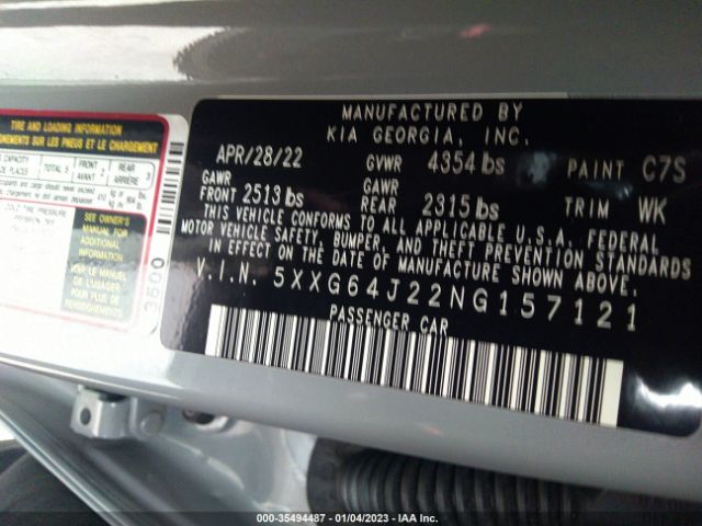 5XXG64J22NG157121 KIA K5 Gt-line