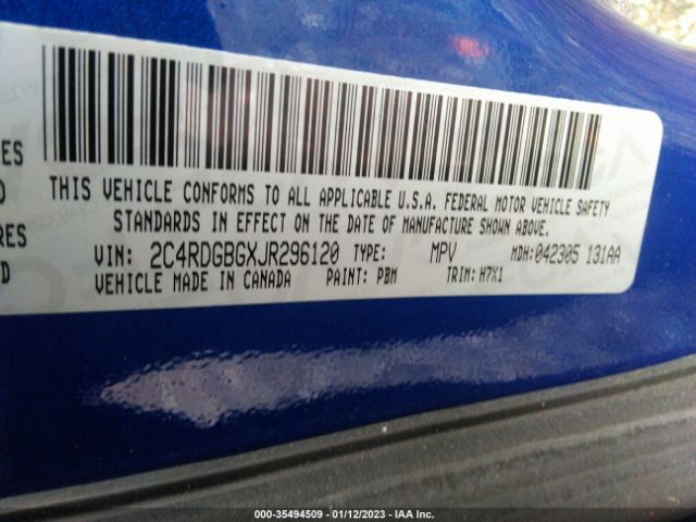 2C4RDGBGXJR296120 Dodge Grand Caravan Se