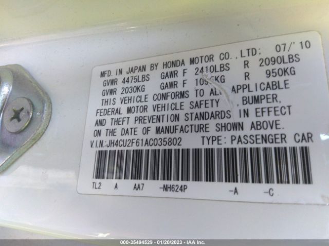 JH4CU2F61AC035802 Acura TSX