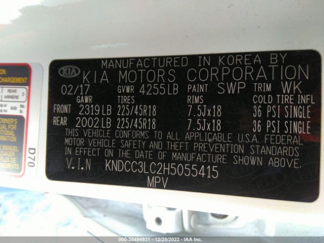 KNDCC3LC2H5055415 KIA Niro Touring Launch Edition