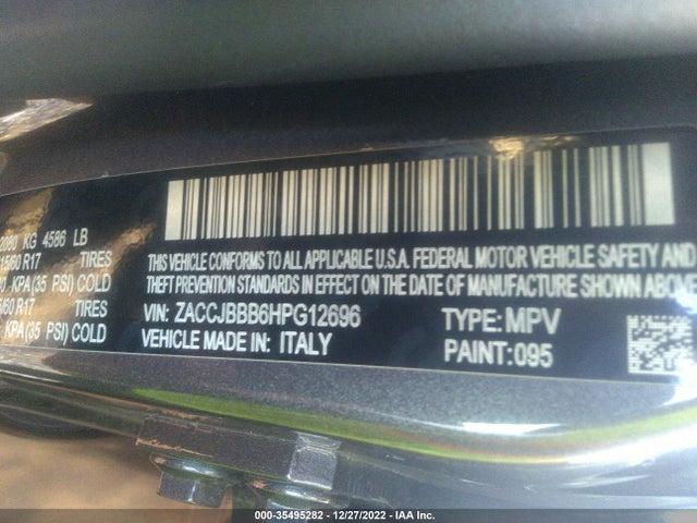 2017 Jeep Renegade, VIN: ZACCJBBB6HPG12696