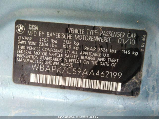 WBAPK7C59AA462199 BMW 3 Series 328i Xdrive