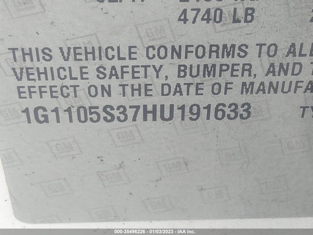Chevrolet IMPALA LT 2017 1G1105S37HU191633 Image 9