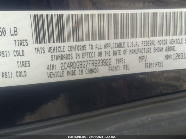 Dodge Grand Caravan Se 2015 2C4RDGBG7FR623922 Image 9