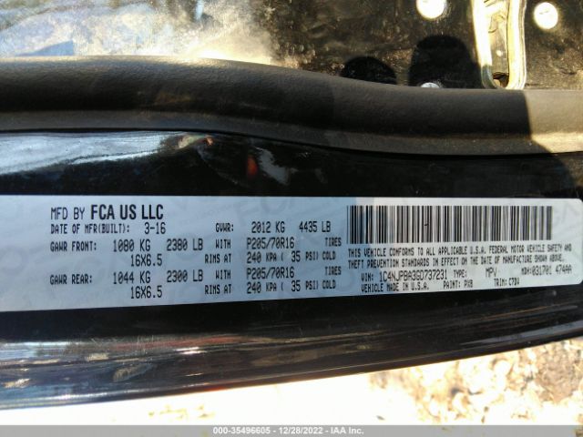 2016 JEEP PATRIOT SPORT VIN: 1C4NJPBA3GD737231