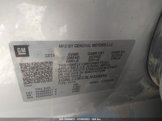 Chevrolet Tahoe Commercial 2020 1GNLCDEC3LR224191 Image 9
