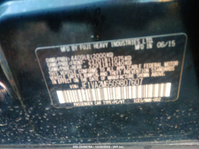 JF1VA2M65G9807607 Subaru Wrx Sti