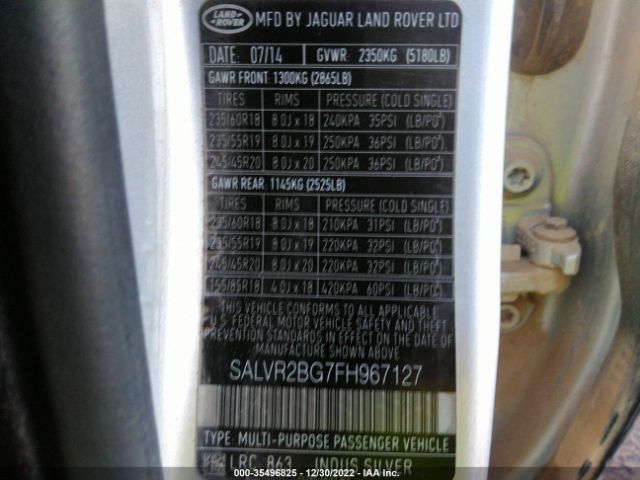 SALVR2BG7FH967127 Land Rover RANGE ROVER EVOQUE