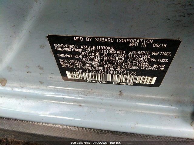 2019 Subaru Crosstrek, VIN: JF2GTANC0KH214328