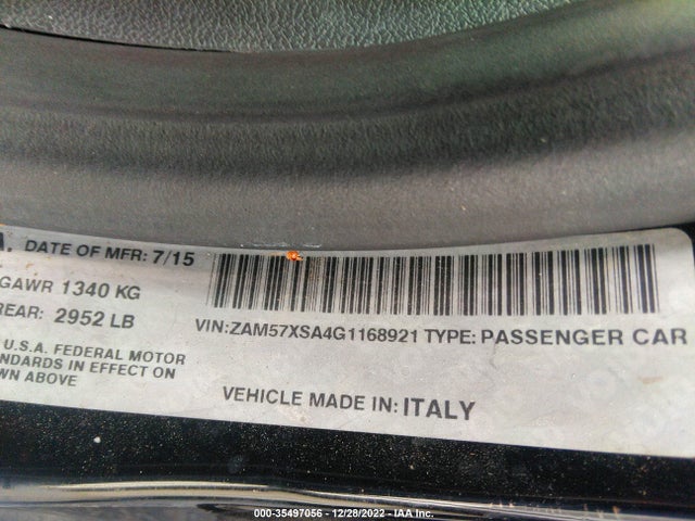 ZAM57XSA4G1168921 Maserati Ghibli