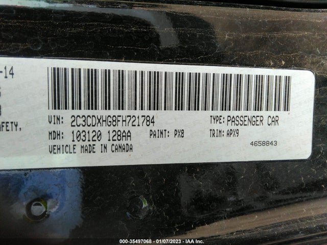 Dodge Charger Sxt 2015 2C3CDXHG8FH721784 Image 10