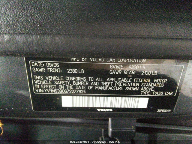 Volvo S40 2.4l 2007 YV1MS390672277924 Image 10