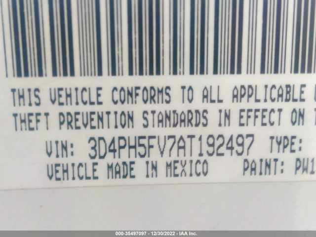 2010 DODGE JOURNEY SXT VIN: 3D4PH5FV7AT192497