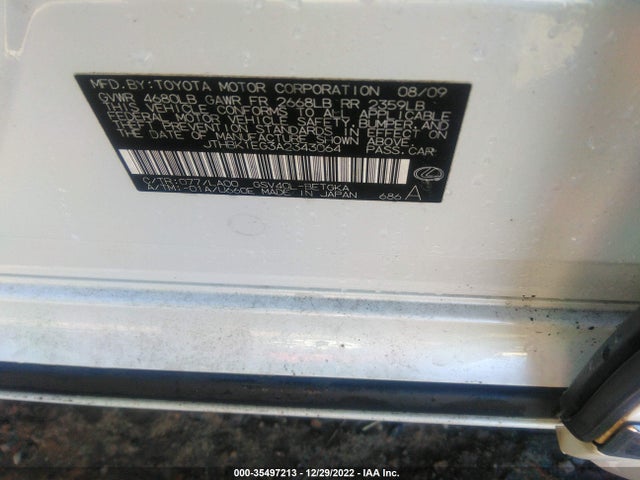 JTHBK1EG3A2343064 Lexus ES 350