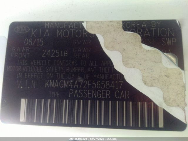 KNAGM4A72F5658417 KIA Optima Lx