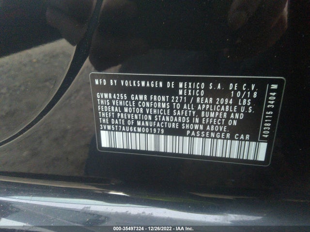 2019 Volkswagen Golf GTI, VIN: 3VW5T7AU6KM001979