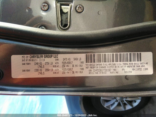 Dodge Journey Sxt 2015 3C4PDCBG1FT591367 Image 10