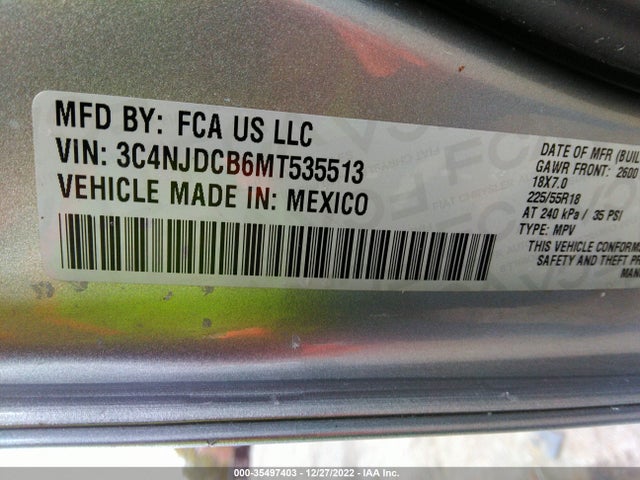 2021 Jeep Compass, VIN: 3C4NJDCB6MT535513