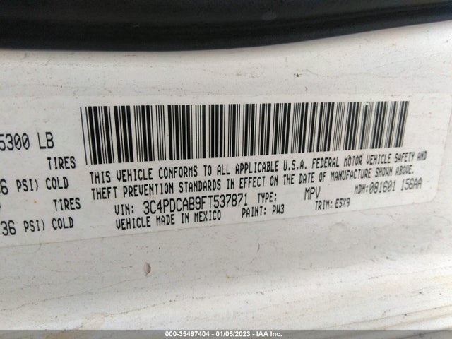 Dodge Journey American Value Pkg 2015 3C4PDCAB9FT537871 Image 9