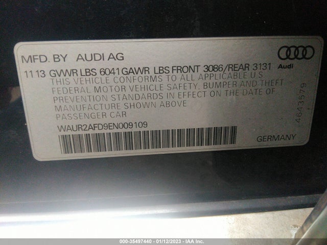 Audi A8 L 4.0t 2014 WAUR2AFD9EN009109 Image 9