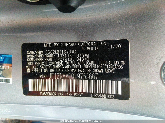 2020 Toyota 86, VIN: JF1ZNAA10L9753667
