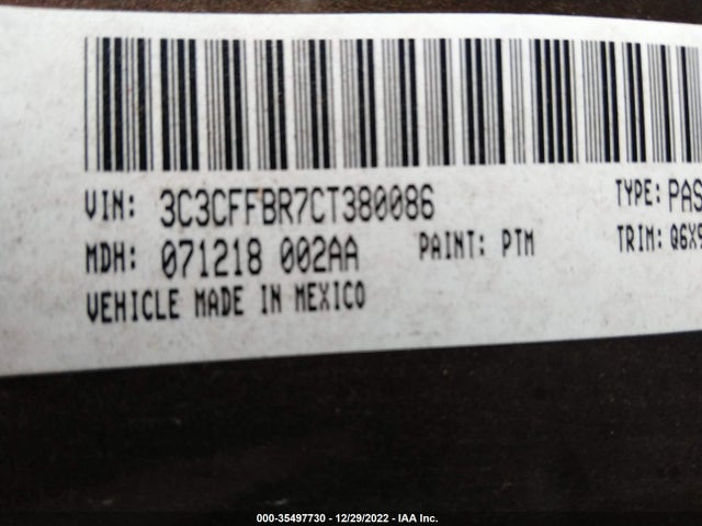 3C3CFFBR7CT380086 Fiat 500 SPORT