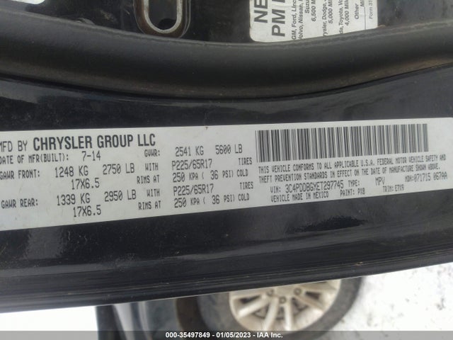 Dodge Journey Sxt 2014 3C4PDDBGXET297745 Image 9