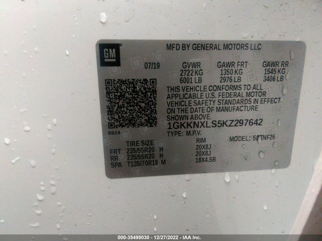 GMC Acadia Denali 2019 1GKKNXLS5KZ297642 Image 10