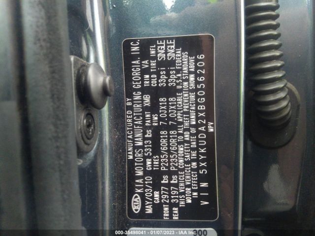 5XYKUDA2XBG056206 KIA SORENTO EX