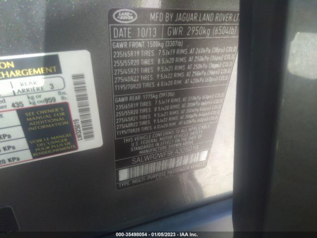 SALWR2WF9EA325019 Land Rover Range Rover Sport Hse