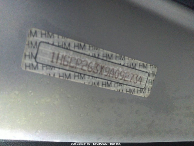 2009 HONDA ACCORD SDN LX VIN: 1HGCP263X9A092734