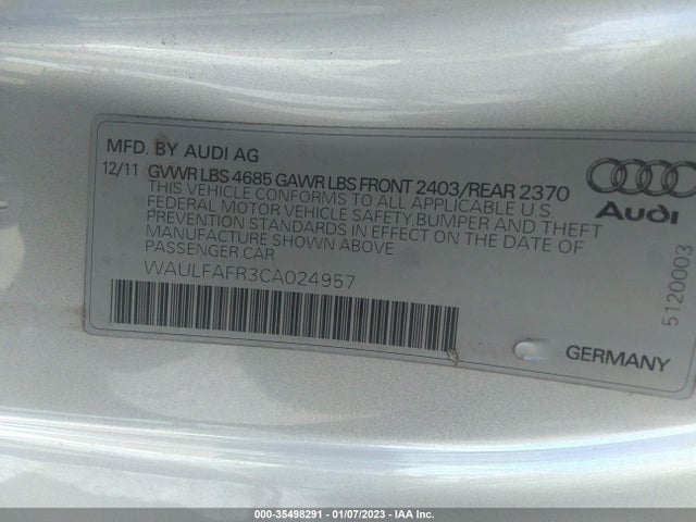 WAULFAFR3CA024957 Audi A5 2.0t Premium Plus