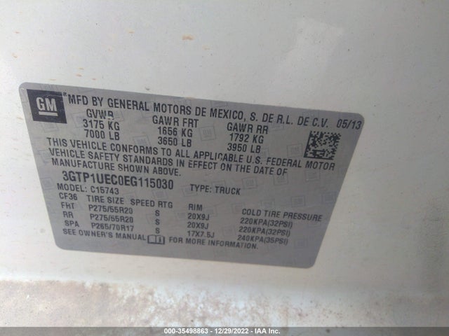 GMC Sierra 1500 Sle 2014 3GTP1UEC0EG115030 Image 9