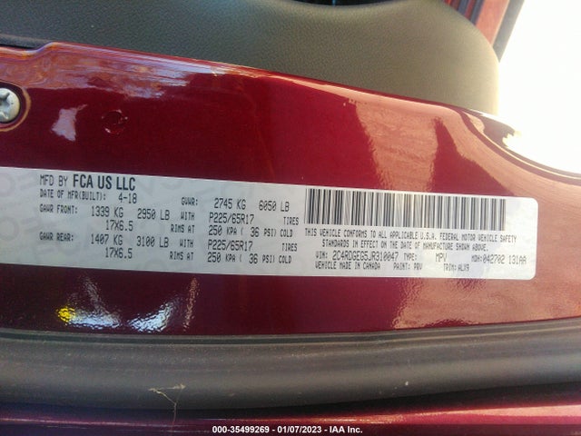 Dodge Grand Caravan Gt 2018 2C4RDGEG5JR310047 Image 9