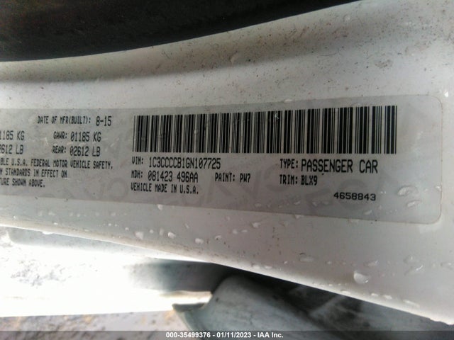 Chrysler 200 C 2016 1C3CCCCB1GN107725 Image 9
