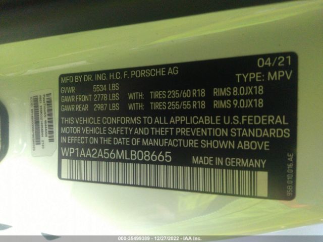 WP1AA2A56MLB08665 Porsche Macan