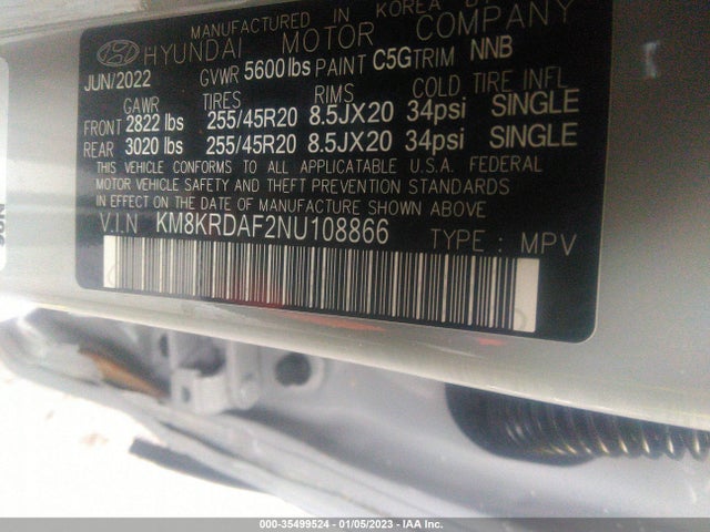 2022 Hyundai Ioniq 5, VIN: KM8KRDAF2NU108866