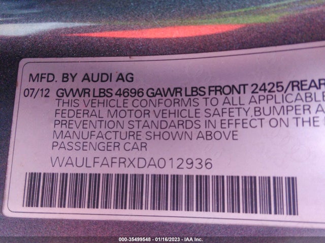 Audi A5 2013 WAULFAFRXDA012936 Image 10