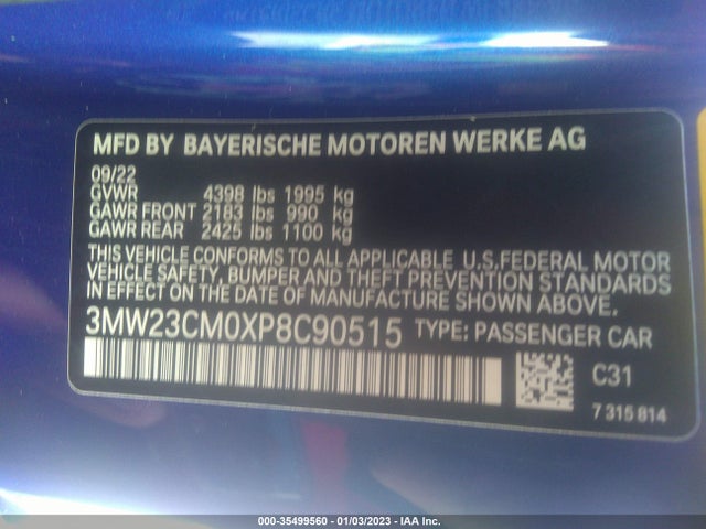 BMW 2 Series 230i 2023 3MW23CM0XP8C90515 Image 9